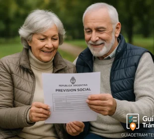 Jubilación Ordinaria ANSES 2025 2 Pareja de adultos mayores revisando juntos un documento de previsión social en un banco de plaza, en el contexto de jubilación ordinaria ANSES 2025.