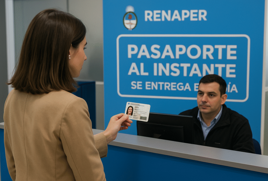 Pasaporte al Instante 2025: costo $250.000 y retiro en 6 horas 1 trámite pasaporte al instante 2025 en sede RENAPER CABA
