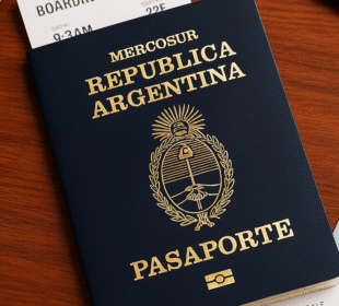 Pasaporte Exprés 2025: costo $150.000 y entrega en 96 hs 4 pasaporte exprés argentino con boarding pass y mapa 2025